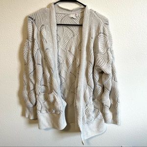 SO Grey Size L Chenille Cardigan